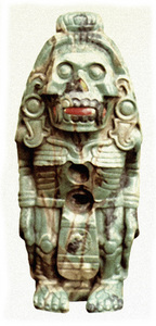 Statue of Xolotl, found in flooding room
