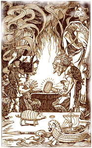an old illustration of Draupnir