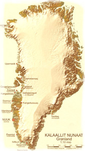 A recent map of Greenland